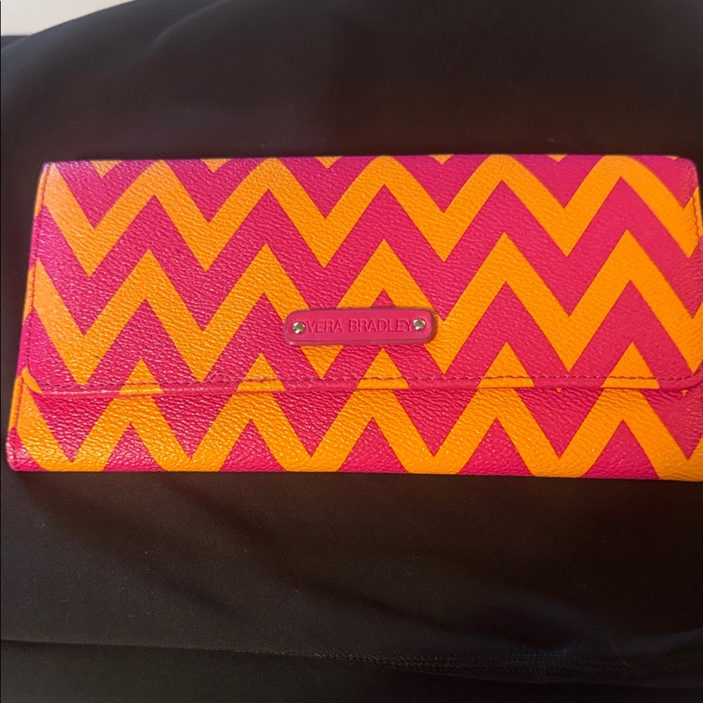 Vera Bradley Zigzag Pink and Orange Wallet